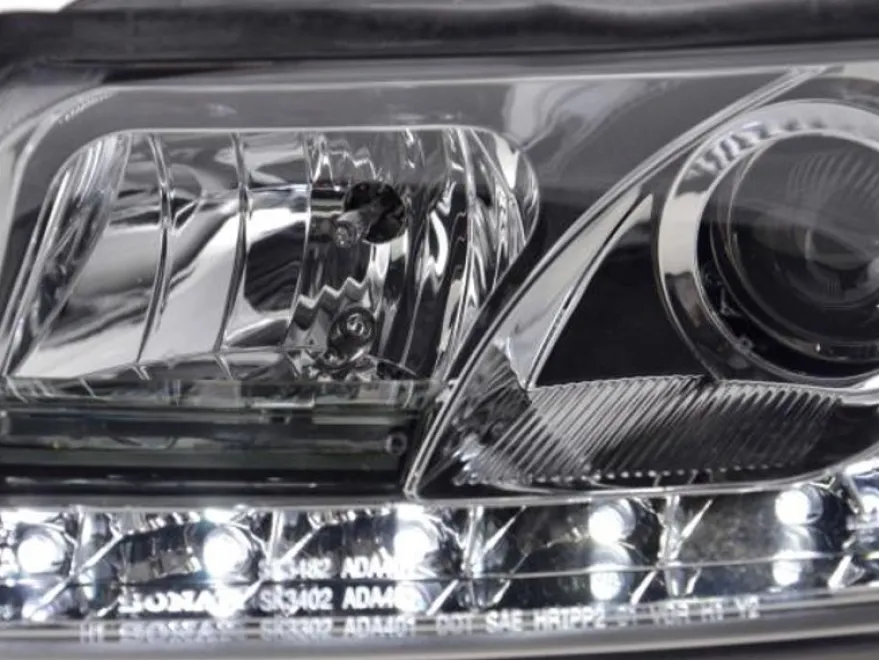 Devil Eyes Strålkastare Krom Audi A4 (B6/8E) 2001-2004