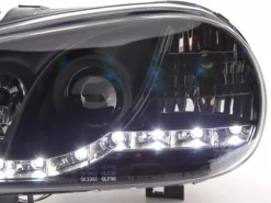 Devil Eyes Strålkastare Svart VW Golf MK4 1998-2003