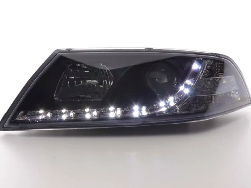 Devil Eyes Strålkastare Xenon Svart Skoda Octavia MK2 (1Z) 2004-2008