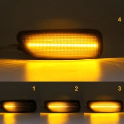 Dynamisk Led Blanksvarta Skärmblinkers Volvo V70, V70XC, S60, S80, XC90