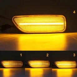 Dynamisk Led Vit Skärmblinkers Volvo V70, V70XC, S60, S80, XC90