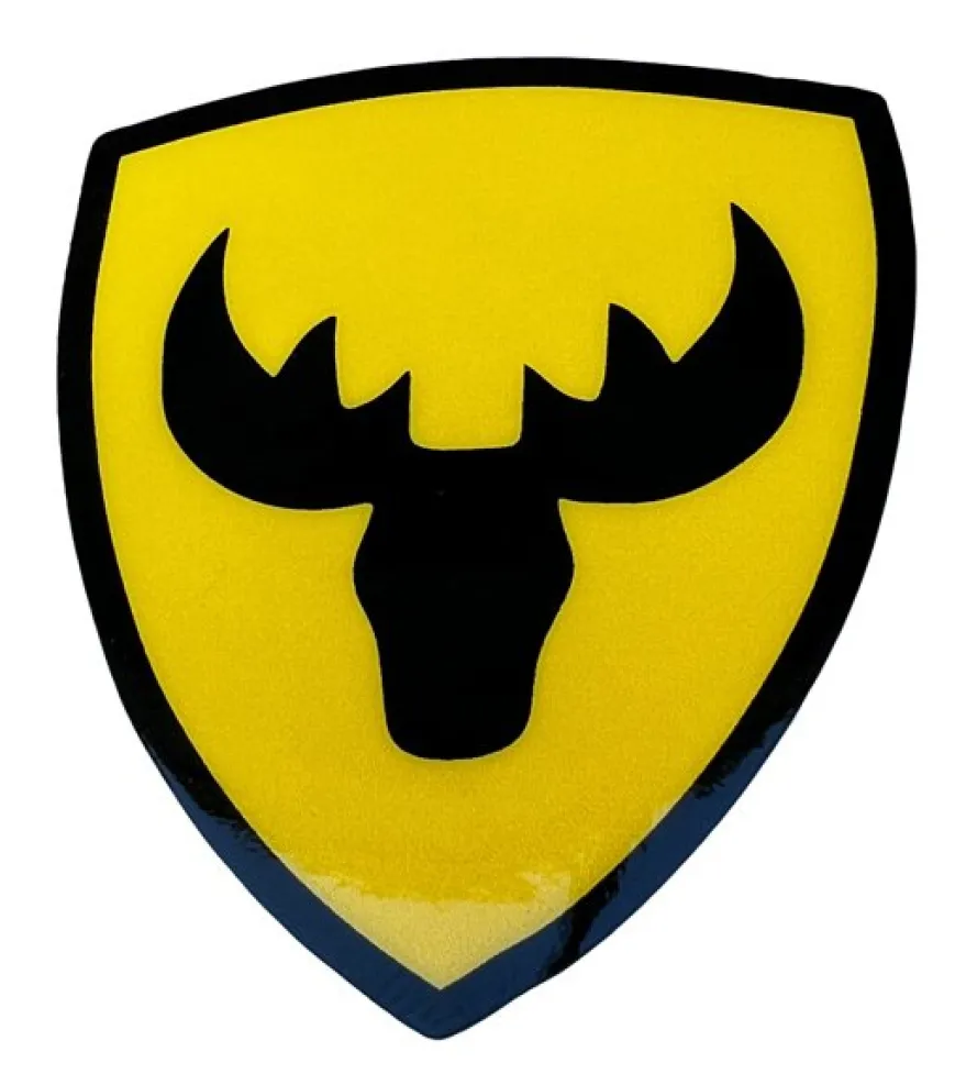 Emblem Sköld Volvo Stegrande Älg Gul/Svart
