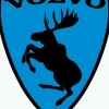 Emblem Sköld Volvo Stegrande Älg Polestarblå / Svart