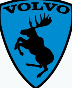 Emblem Sköld Volvo Stegrande Älg Polestarblå / Svart