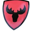 Emblem Sköld Volvo Stegrande Älg Röd/Svart