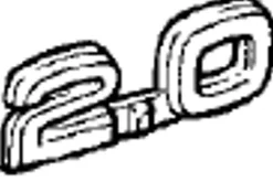 Emblem ''2.0'' Volvo 850, 855, 940, 945, 960, 965