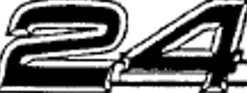 Emblem ''2.4'' Volvo 940, 945, 960, 965