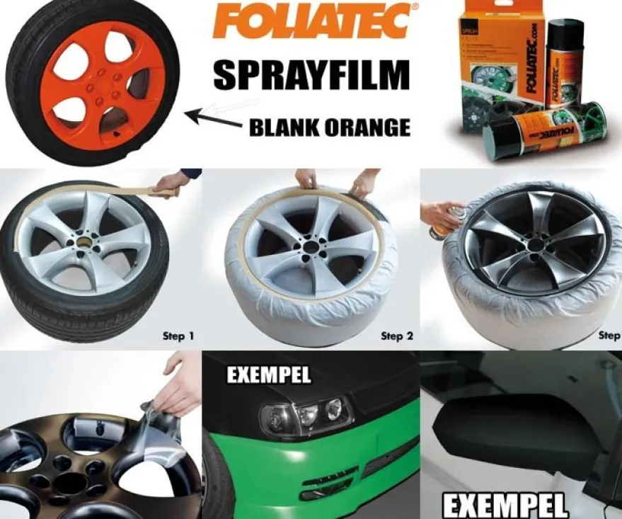 FoliaTec Sprayfilm Orange Blank 1x Burk 400ml (ca 2st fälgar)