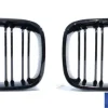 Grillar/Njurar Blank-Svart med M-Färg M1-Look BMW 1-Serien F20/F21 2011-2015