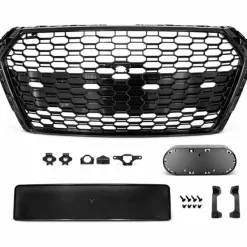 Grill Honeycomb Blank-Svart Audi A4 B9 2016-2019