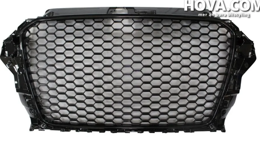 Grill RS-Look Honeycomb Blank-Svart Audi A3 8V 2013-2016