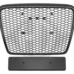 Honeycomb Grill Blanksvart Audi A6 (C6-4F) 2004-2011