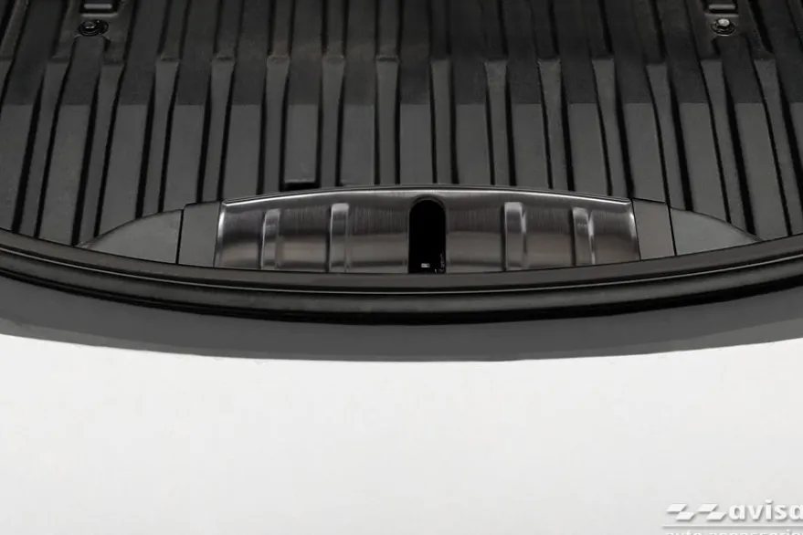 Inre Lastskydd Rostfri Svart Borstad Metall Tesla Model 3 2019-2023