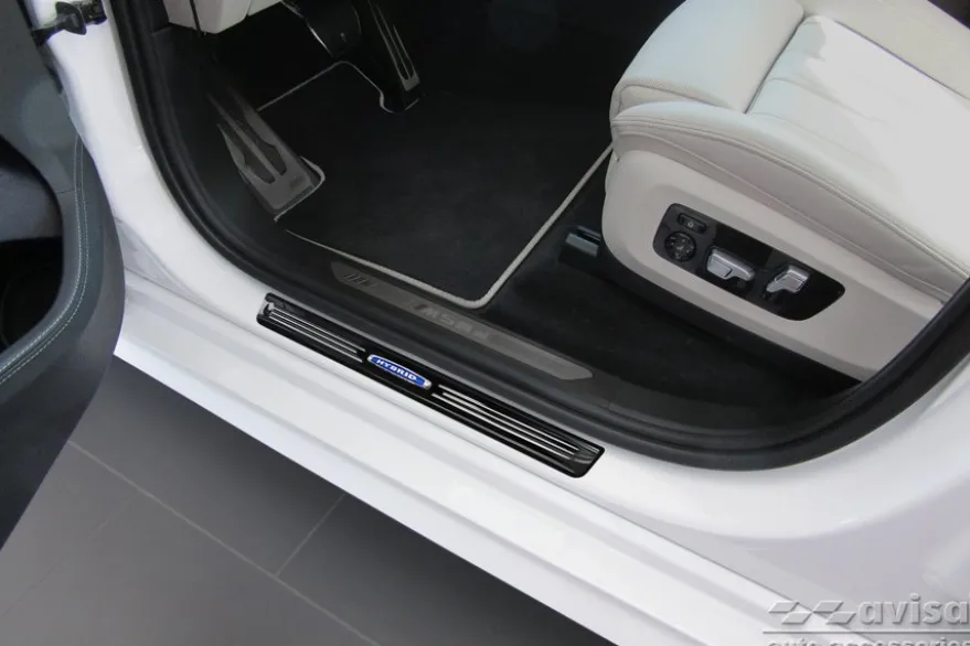 Instegslister i Blank Svart Stål Bmw X7 G07 2018->