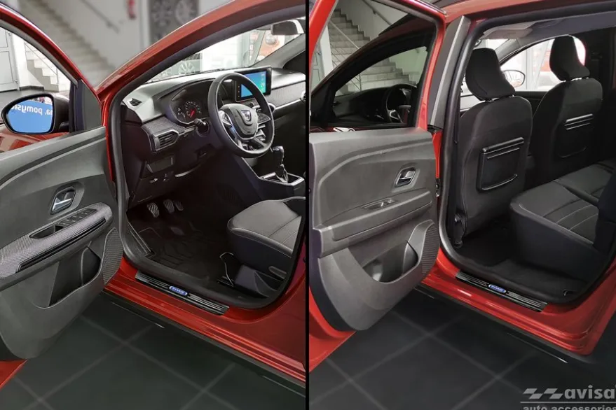 Instegslister i Blank Svart Stål Dacia Jogger 2021->
