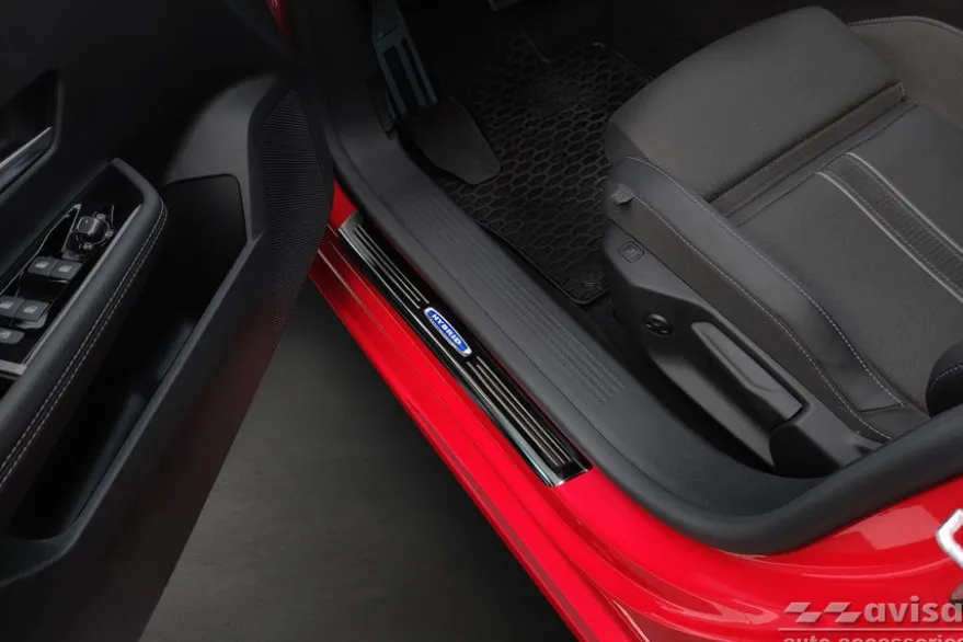 Instegslister i Blank Svart Stål Opel Astra Hatchback L 2021->