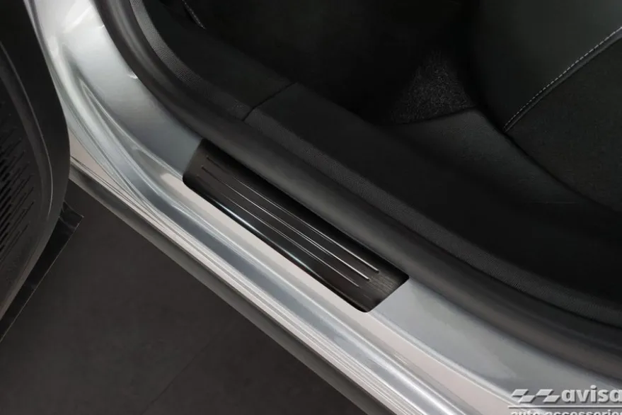 Instegslister i Borstad Svart Stål Citroen C4 III 2020->