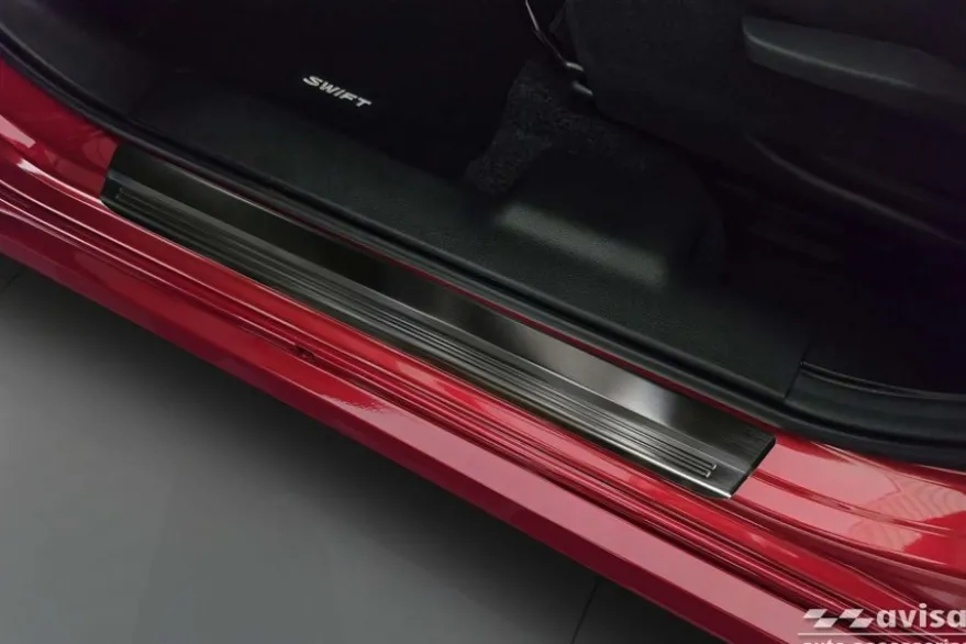 Instegslister i Borstad Svart Stål Suzuki Swift VII Hatchback 5D 2024->
