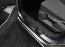 Instegslister i Borstad Svart Stål VW Caddy V SB 2020->
