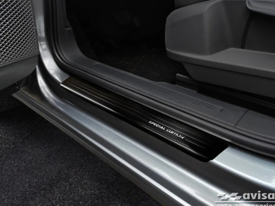 Instegslister i Borstad Svart Stål VW Caddy V SB 2020->