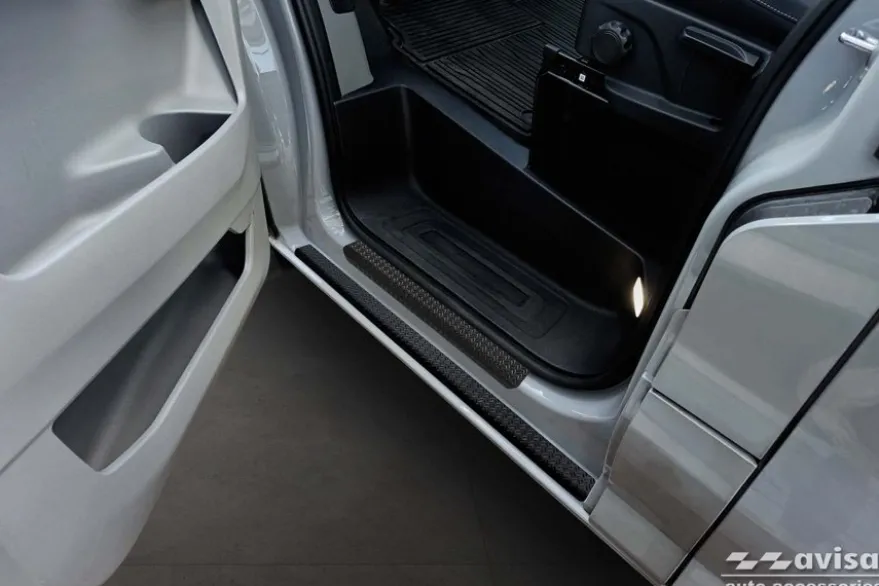 Instegslister i Mattsvart Durk Stål Ford Transit, Tourneo Custom II 2023-> VW T7 2024->