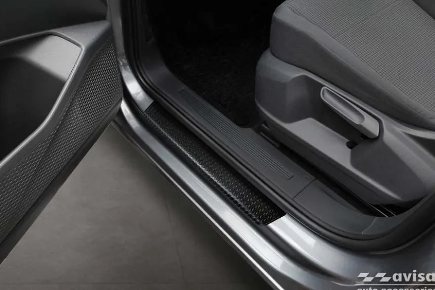 Instegslister i Mattsvart Stål VW Caddy V 2020->