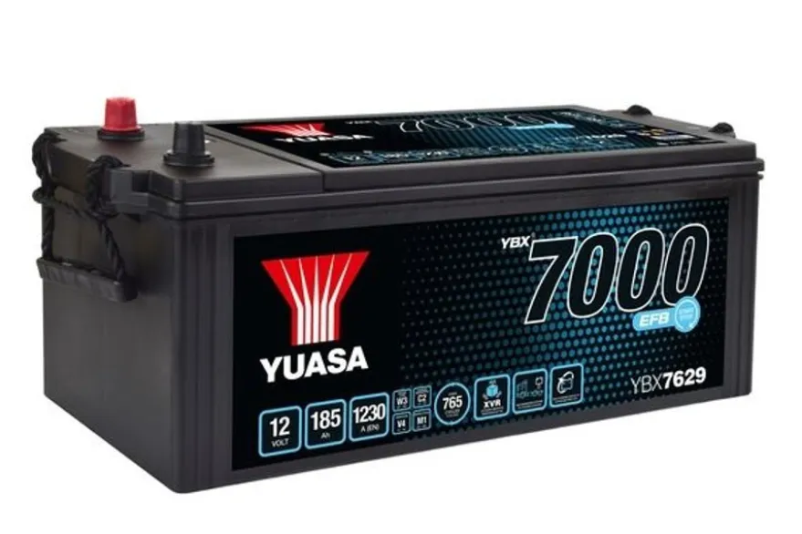 Lastbilsbatteri EFB Yuasa YBX7629 12V 185Ah 1230A