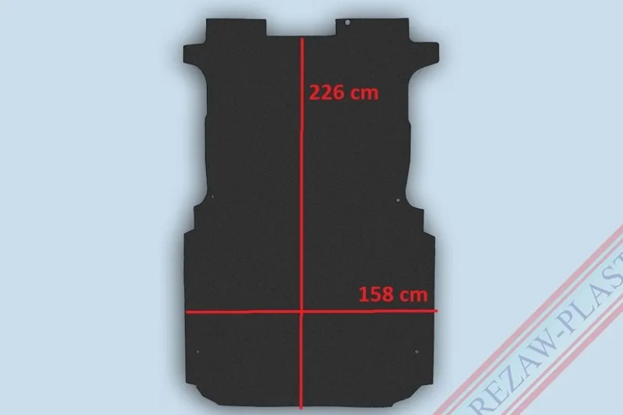 Lastrumsmatta Svart Citroen Jumpy, Fiat Scudo, Peugeot Expert, Toyota Proace
