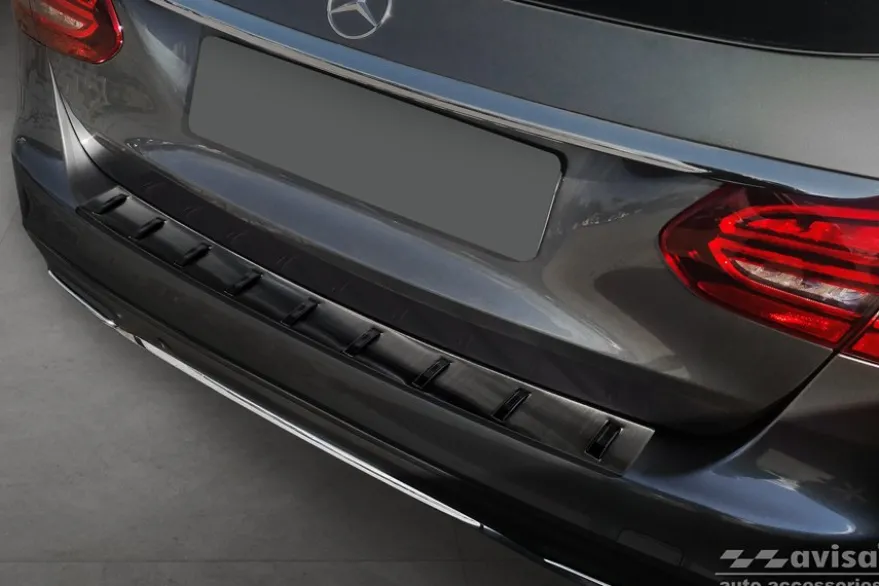 Lastskydd Hybrid Rostfri Svart metall Mercedes C-Klass S205 2014-2021