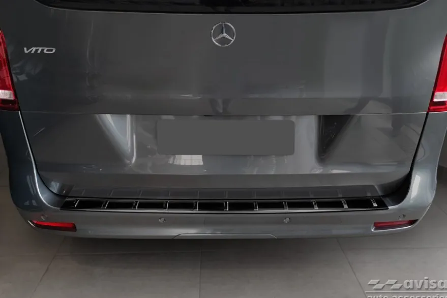 Lastskydd Hybrid Rostfri Svart metall Mercedes V-Klass W447 / Vito III 2014->