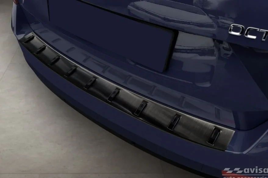 Lastskydd Hybrid Rostfri Svart metall Skoda Octavia III 5E Kombi 2017-2020