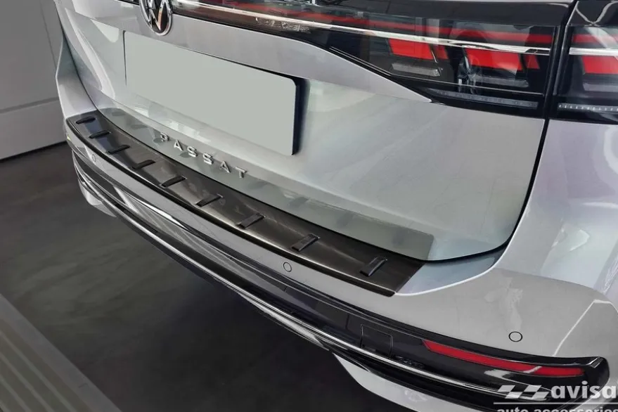 Lastskydd Hybrid Rostfri Svart Metall VW Passat B9 Variant 2024->
