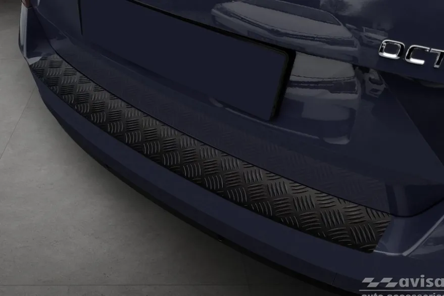Lastskydd Mattsvart Aluminium Durkplåt till Skoda Octavia III Kombi 2016-2019