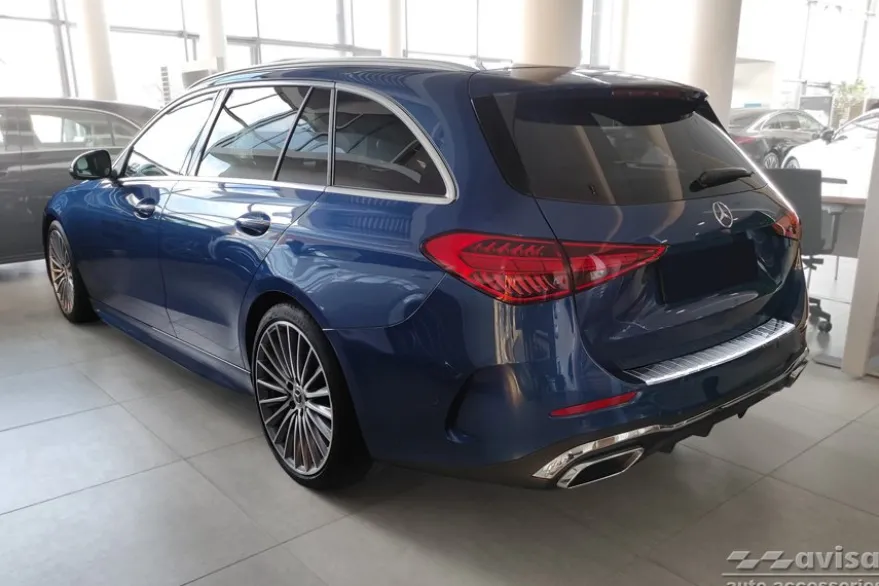 Lastskydd Rostfri Blank Metall Mercedes C-Klass S206 Kombi AMG-Paket 2021->