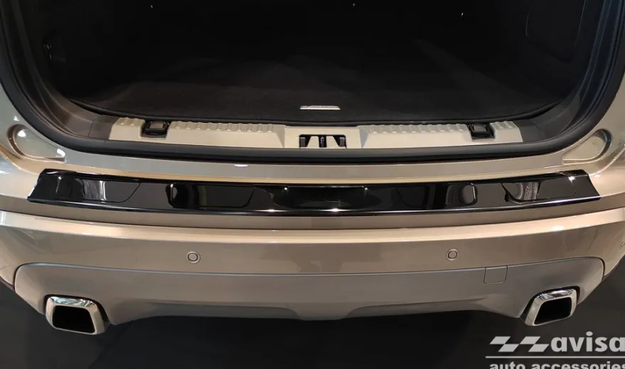 Lastskydd Rostfri Blank Svart Ford Edge II 2018->