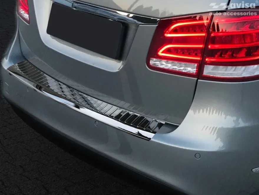 Lastskydd Rostfri Blank Svart Metall Mercedes E-Klass S212 Kombi 2013-2016
