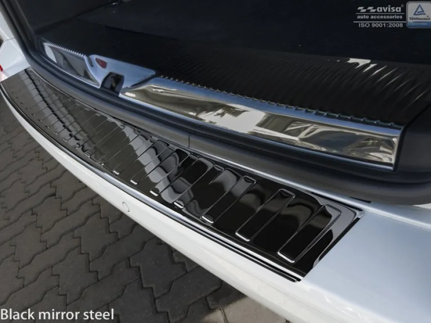 Lastskydd Rostfri Blank Svart Metall Volkswagen Transporter T6, Caravelle 2015->