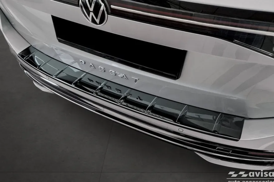 Lastskydd Rostfri Blank Svart Metall VW Passat B9 Variant 2024->