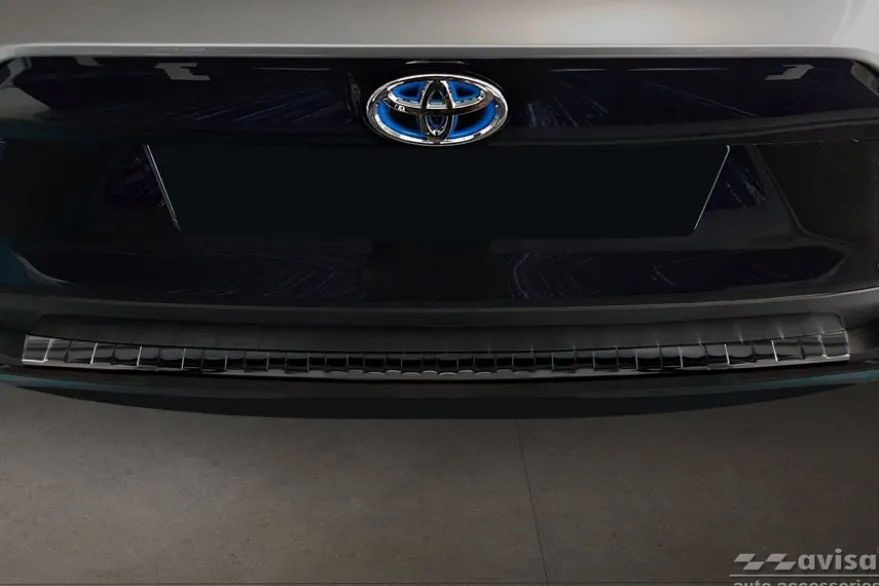 Lastskydd Rostfri Blank Svart Toyota Rav4 V 2018-> Suzuki Across 2020->