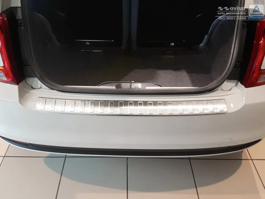 Lastskydd Rostfri Borstad Metall Fiat 500 Hatchback 3drs 2015->