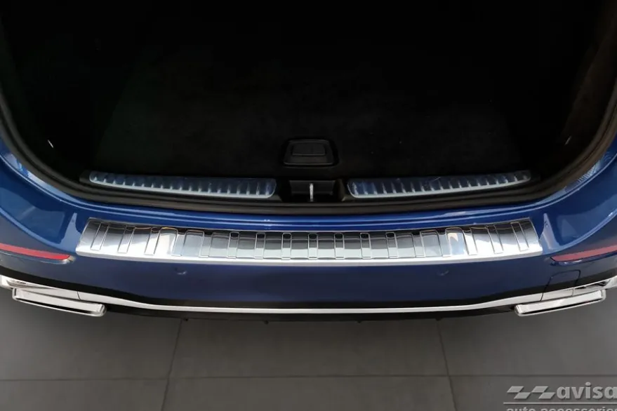 Lastskydd Rostfri Borstad Metall Mercedes C-Klass S206 Kombi AMG Paket 2021->