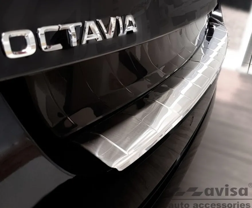 Lastskydd Rostfri Borstad Metall Skoda Octavia IV Kombi 2019->