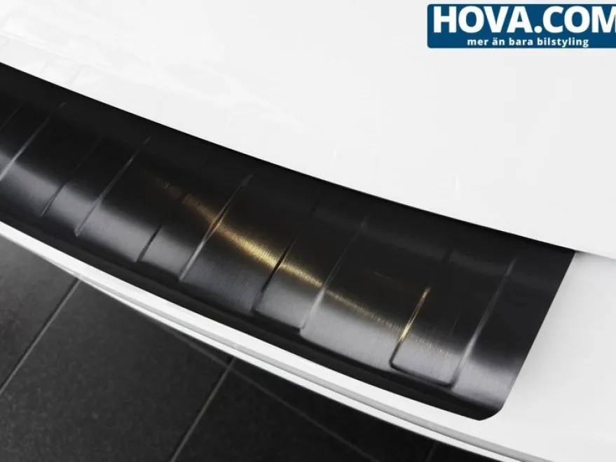 Lastskydd Rostfri Borstad Metall Svart Audi A4 B9 Avant 2015->