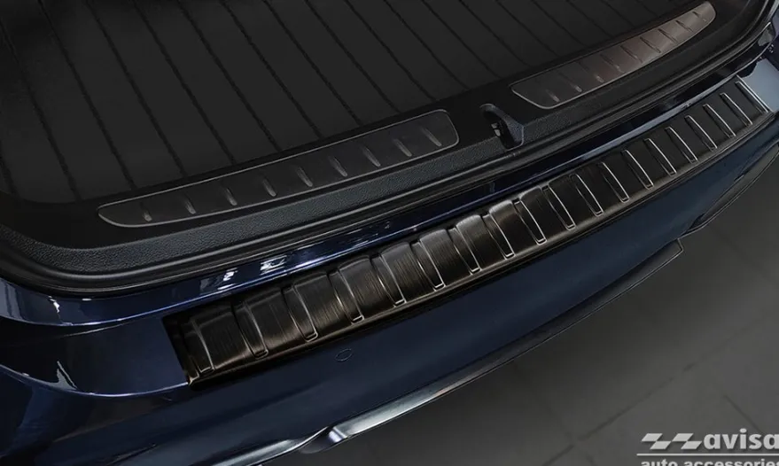 Lastskydd Rostfri Borstad Metall Svart Bmw 3-Serie F31 2012-2019