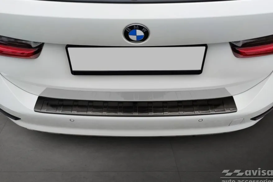 Lastskydd Rostfri Borstad Metall Svart Bmw 3-Serie G21 2018-2022