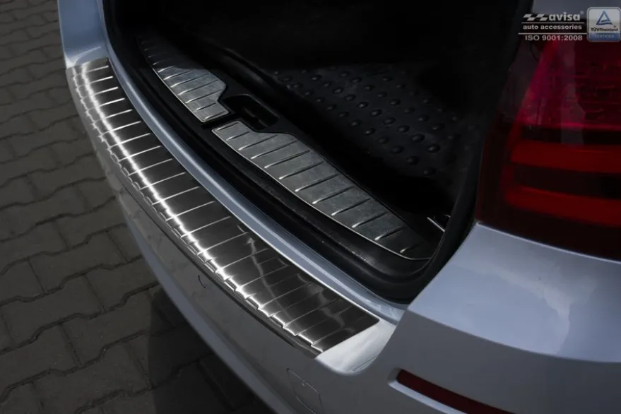 Lastskydd Rostfri Borstad Metall Svart BMW 5-Serien F11 2010-2013, 2013->