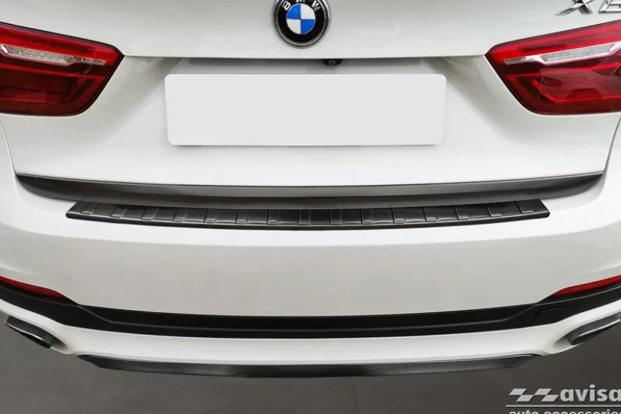 Lastskydd Rostfri Borstad metall Svart Bmw X6 F16 II 2014-2019