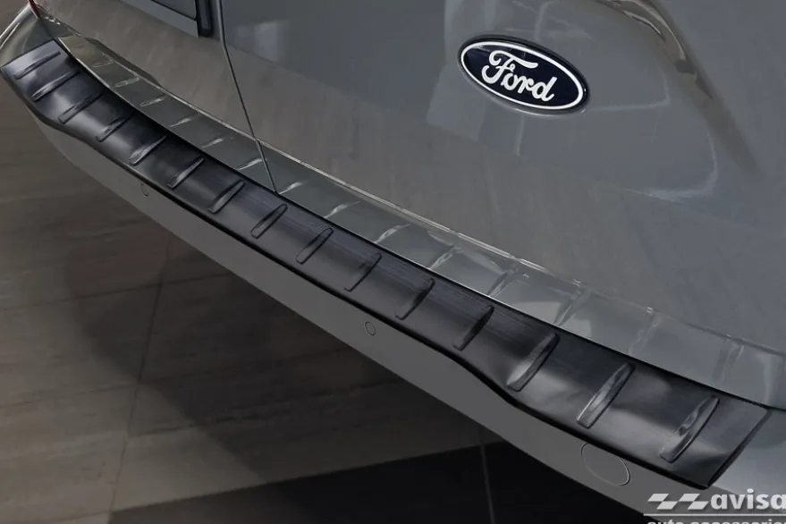 Lastskydd Rostfri Borstad Metall Svart Ford Transit Custom II 2023->
