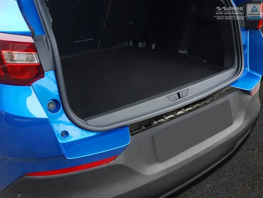 Lastskydd Rostfri Borstad Metall Svart Opel Grandland X 2017-2021