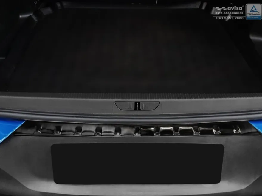 Lastskydd Rostfri Borstad Metall Svart Opel Grandland X 2017-2021